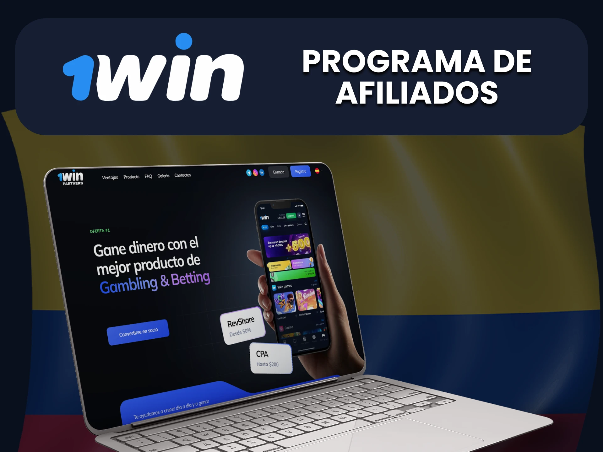 El sitio web 1win tiene un programa de afiliados.