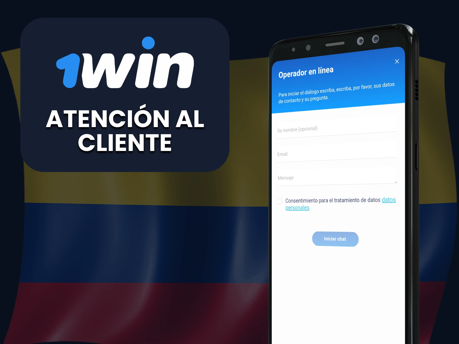 La aplicación 1win dispone de un chat con soporte técnico.