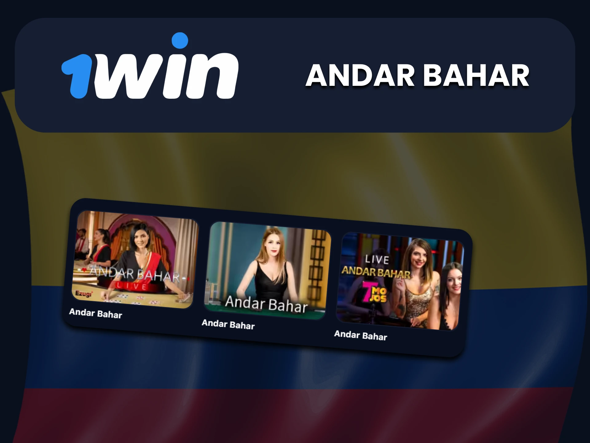 Juega al Andar Bahar en la sección de casino en vivo con 1win.