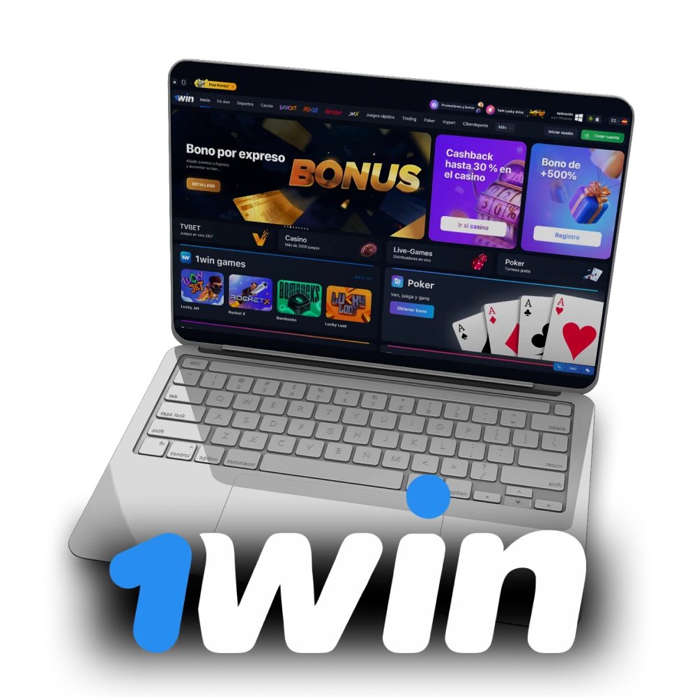 Pruebe la aplicación para PC 1Win para Windows y MacOS para juegos de casino y apuestas.