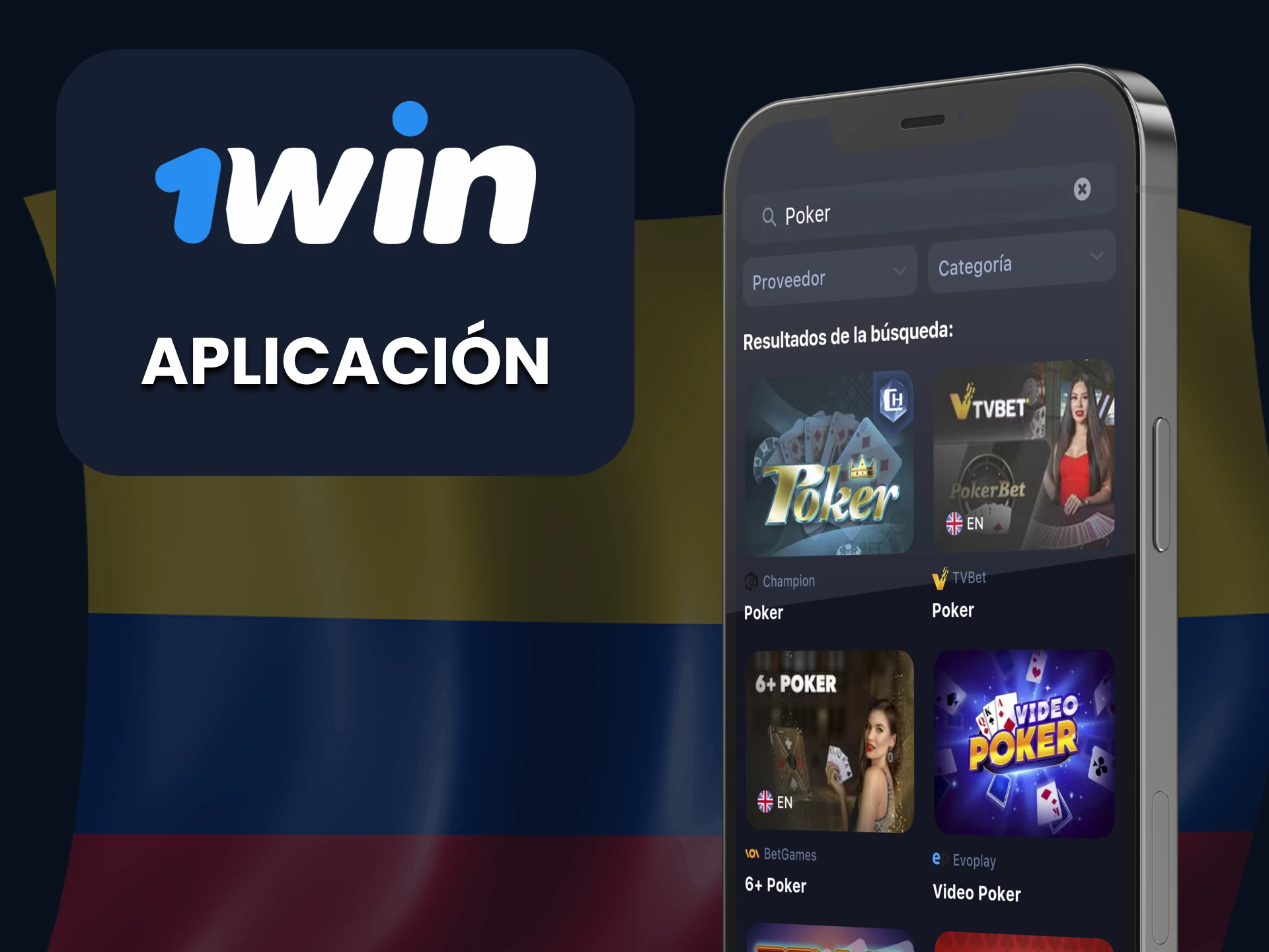Descarga la aplicación 1Win para jugar al póquer en Android o iOS.