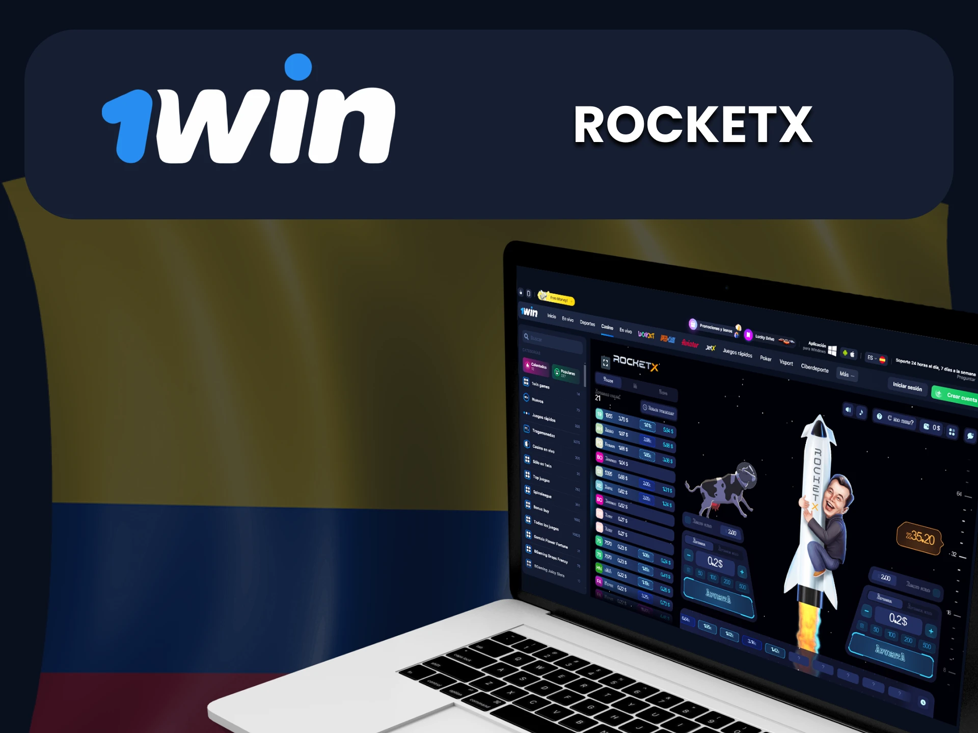Puedes jugar a RacketX en el sitio web de 1win.