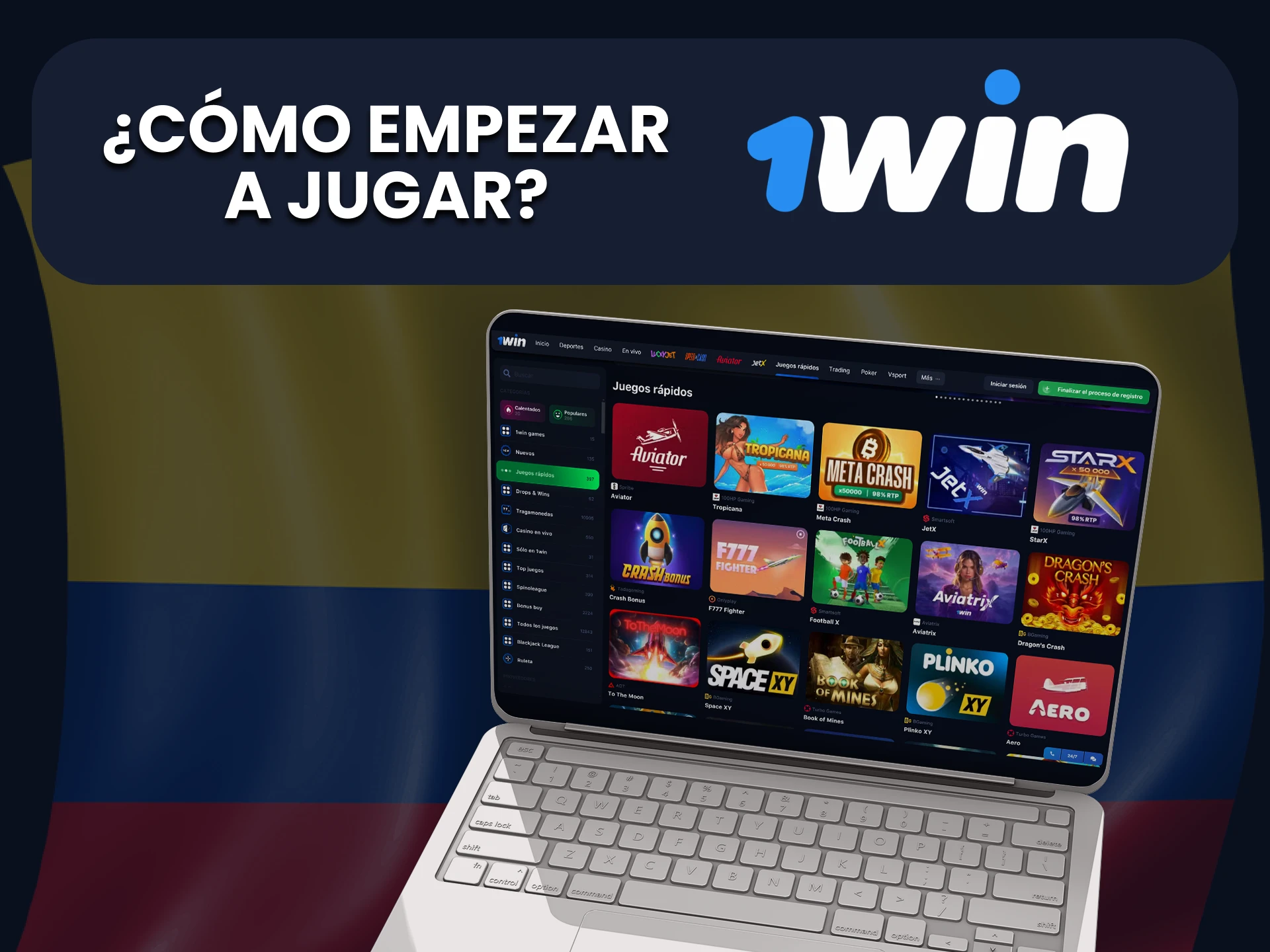 Te diremos cómo empezar a jugar juegos rápidos en 1Win.