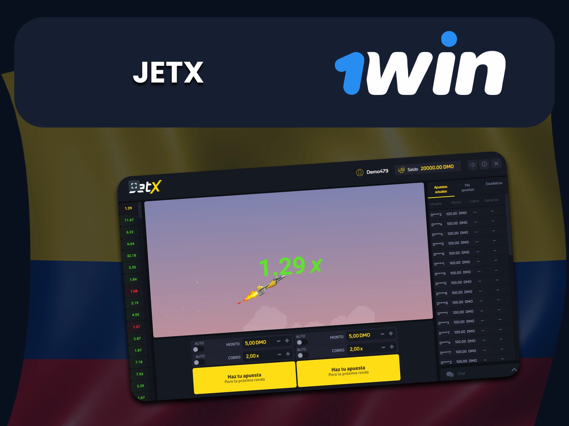 Para juegos rápidos con 1Win, elija JetX.