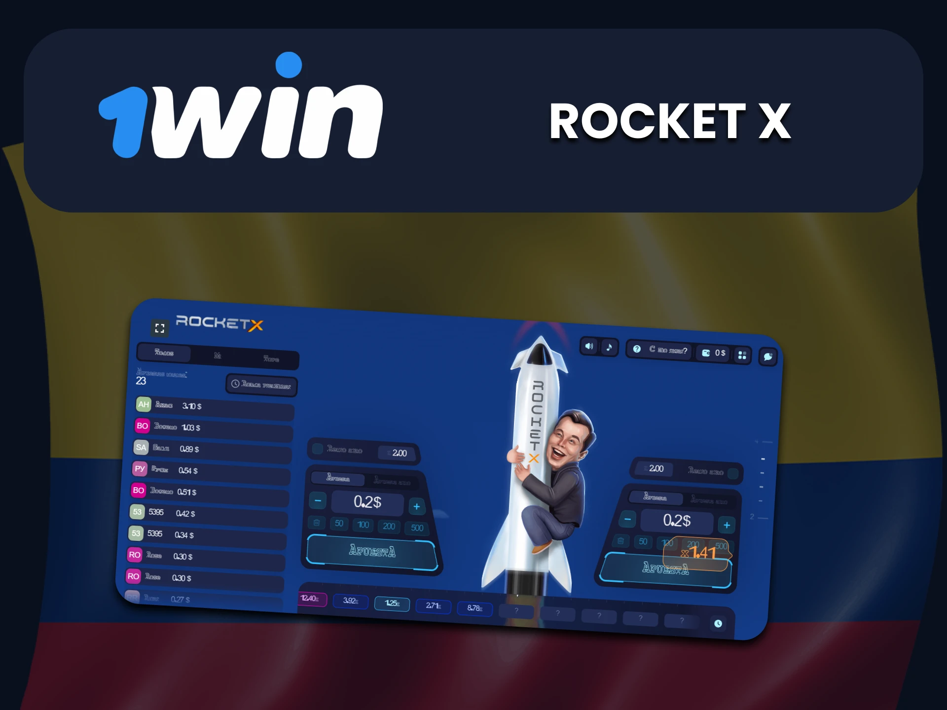 Para juegos rápidos con 1Win, elige RocketX.