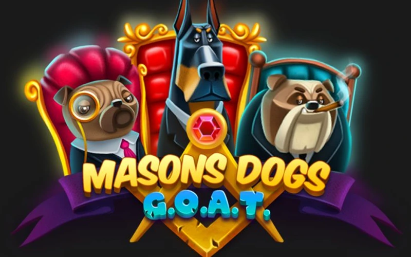 La diversión te sumergirá en la inolvidable tragaperras Masons Dogs de 1Win.