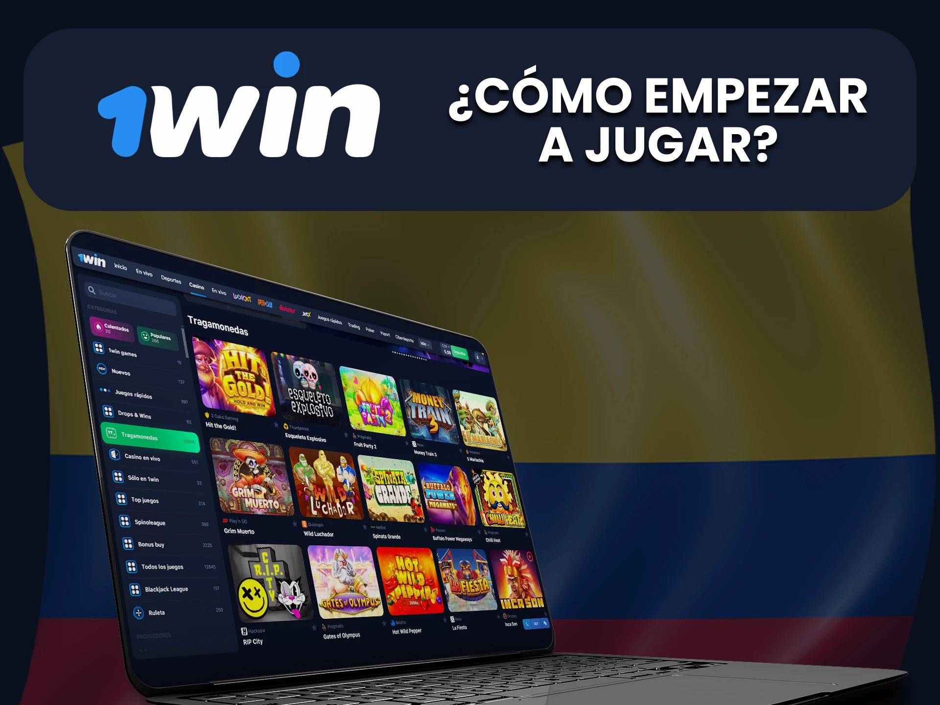 Deposite su cuenta y elija cualquier tragamonedas de la sección de casino en 1Win.