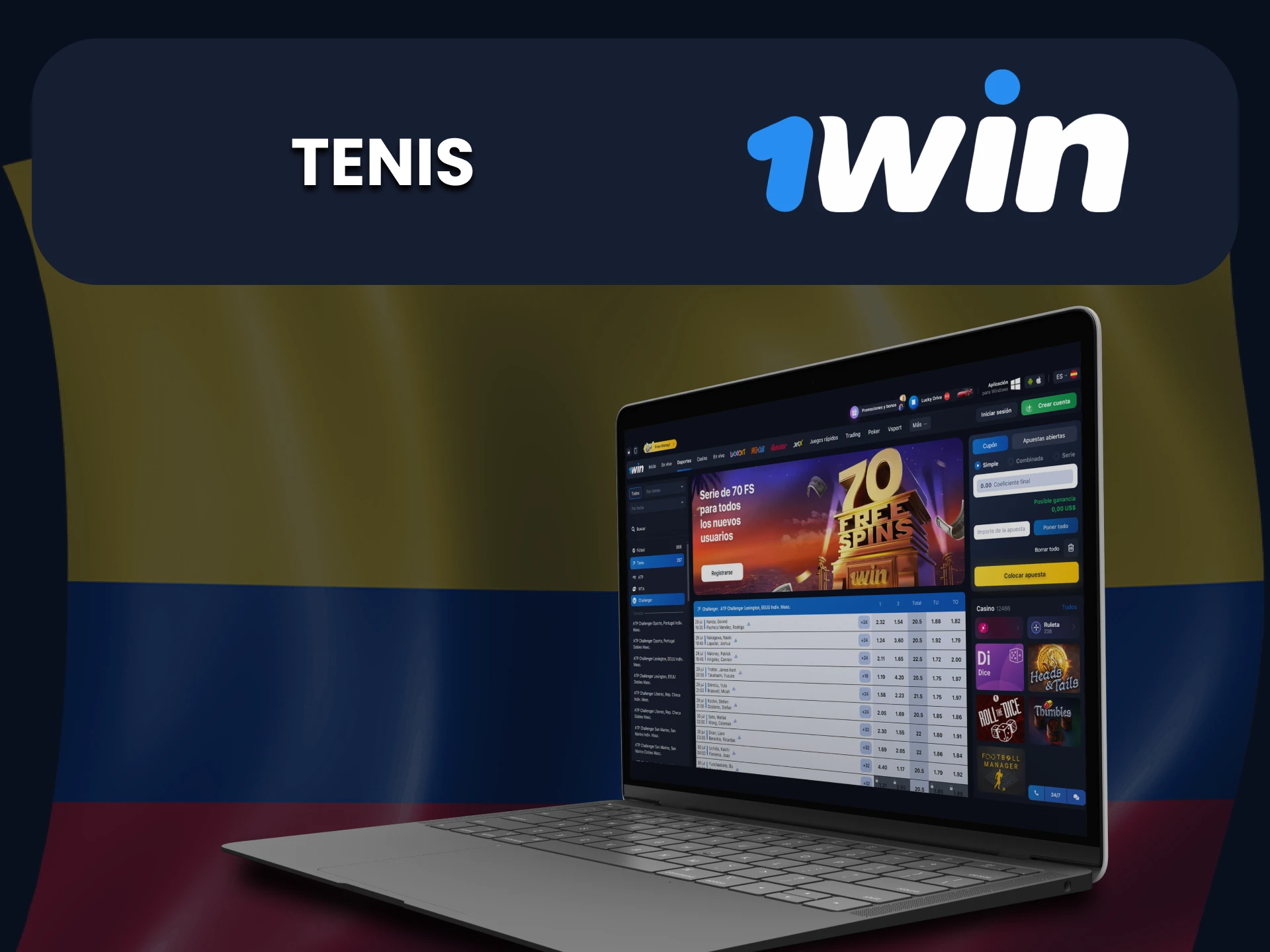 Apuesta en Tenis con 1win.