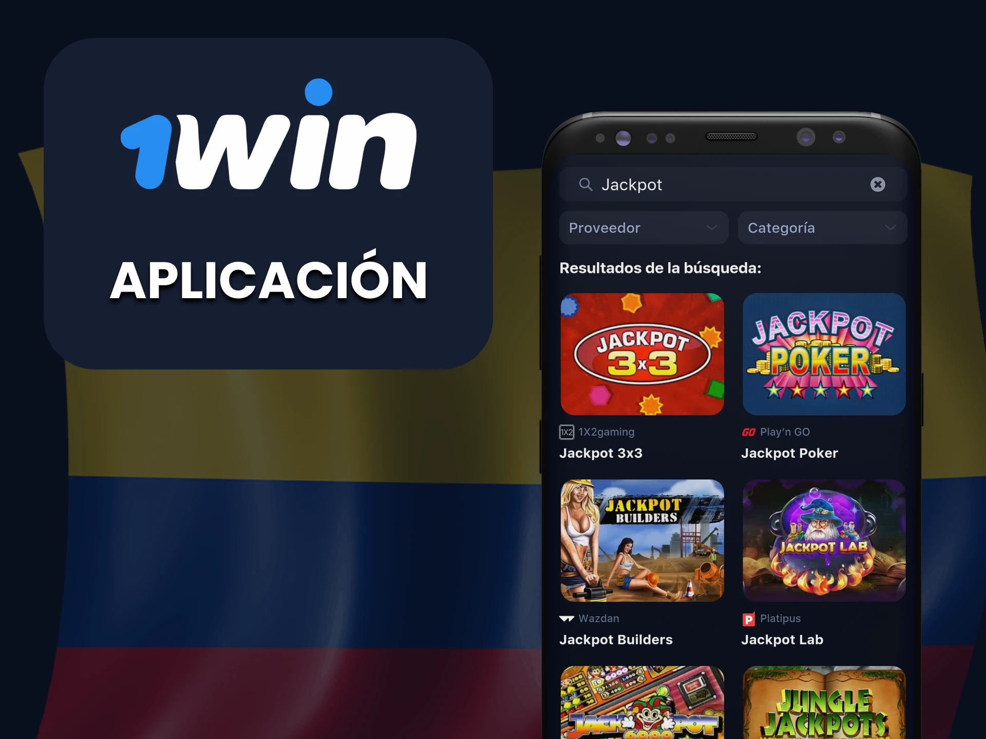 Utilice su smartphone para jugar a los juegos de Jackpot de 1Win en la aplicación gratuita.