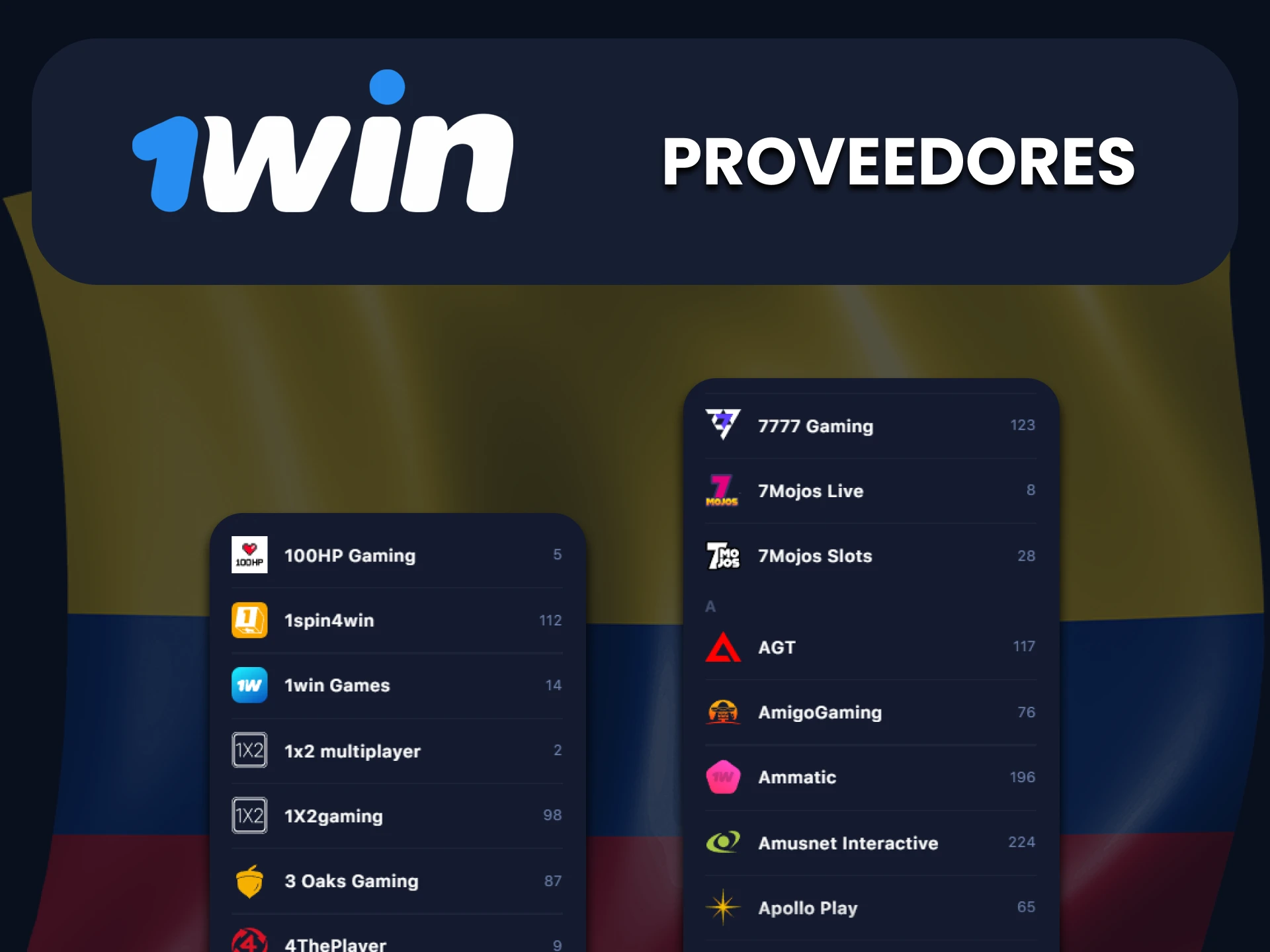 Elija su proveedor de Jackpot de 1Win.