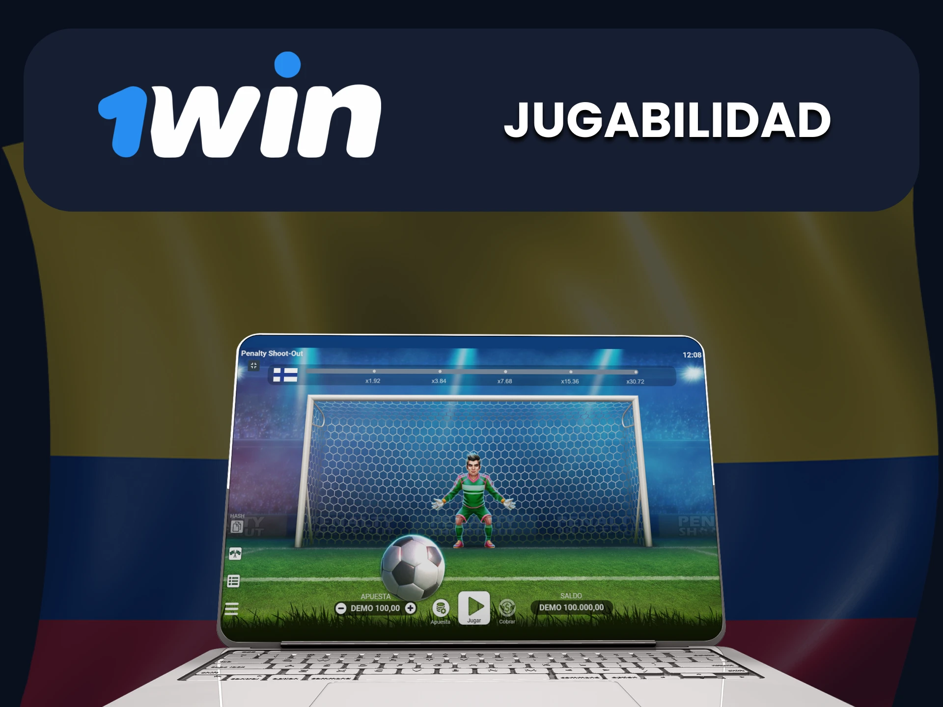 Mostraremos la jugabilidad del juego Penalty Shoot Out de 1Win.