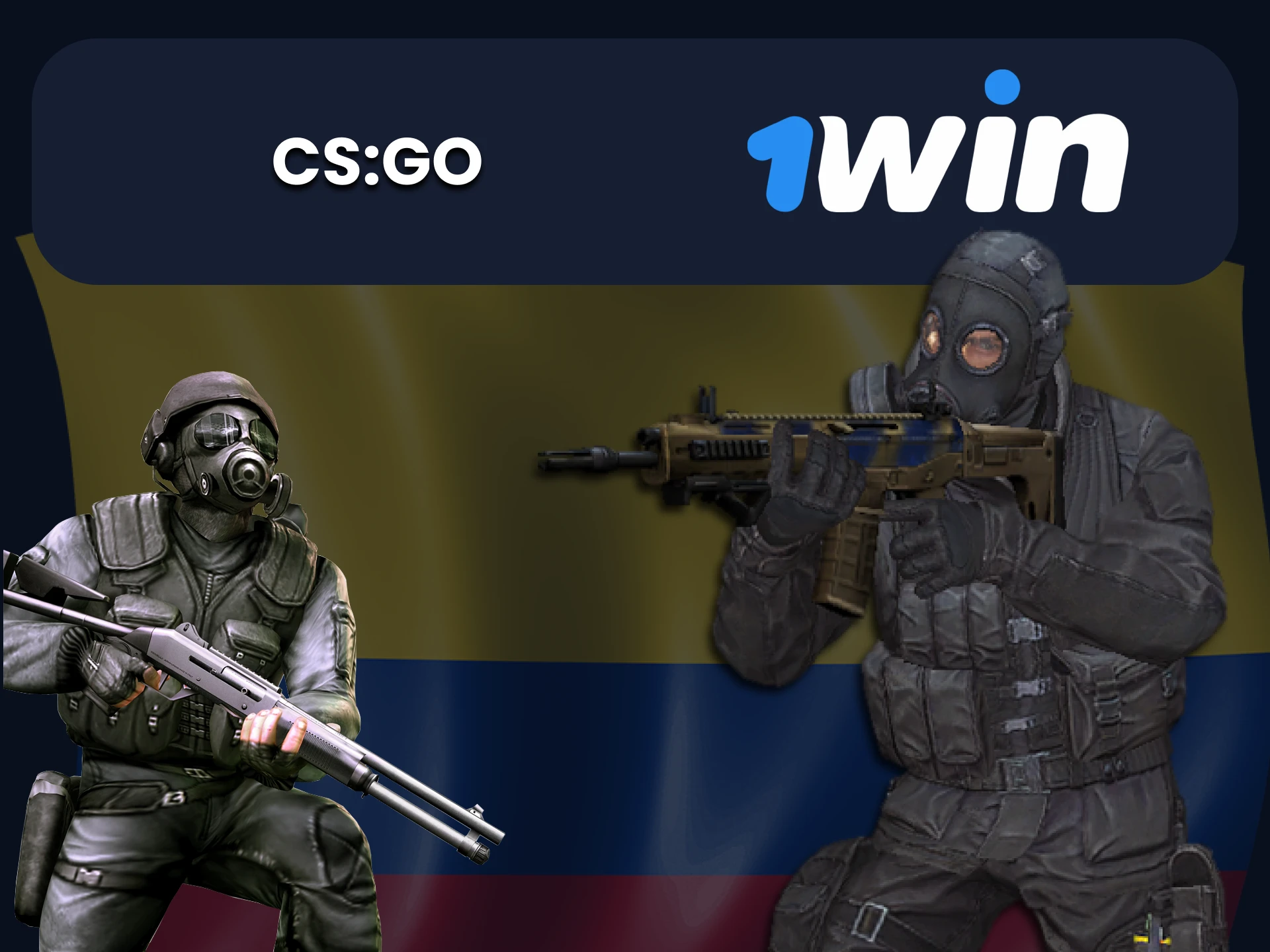 Realice apuestas en CS GO en la sección de deportes electrónicos de 1win.