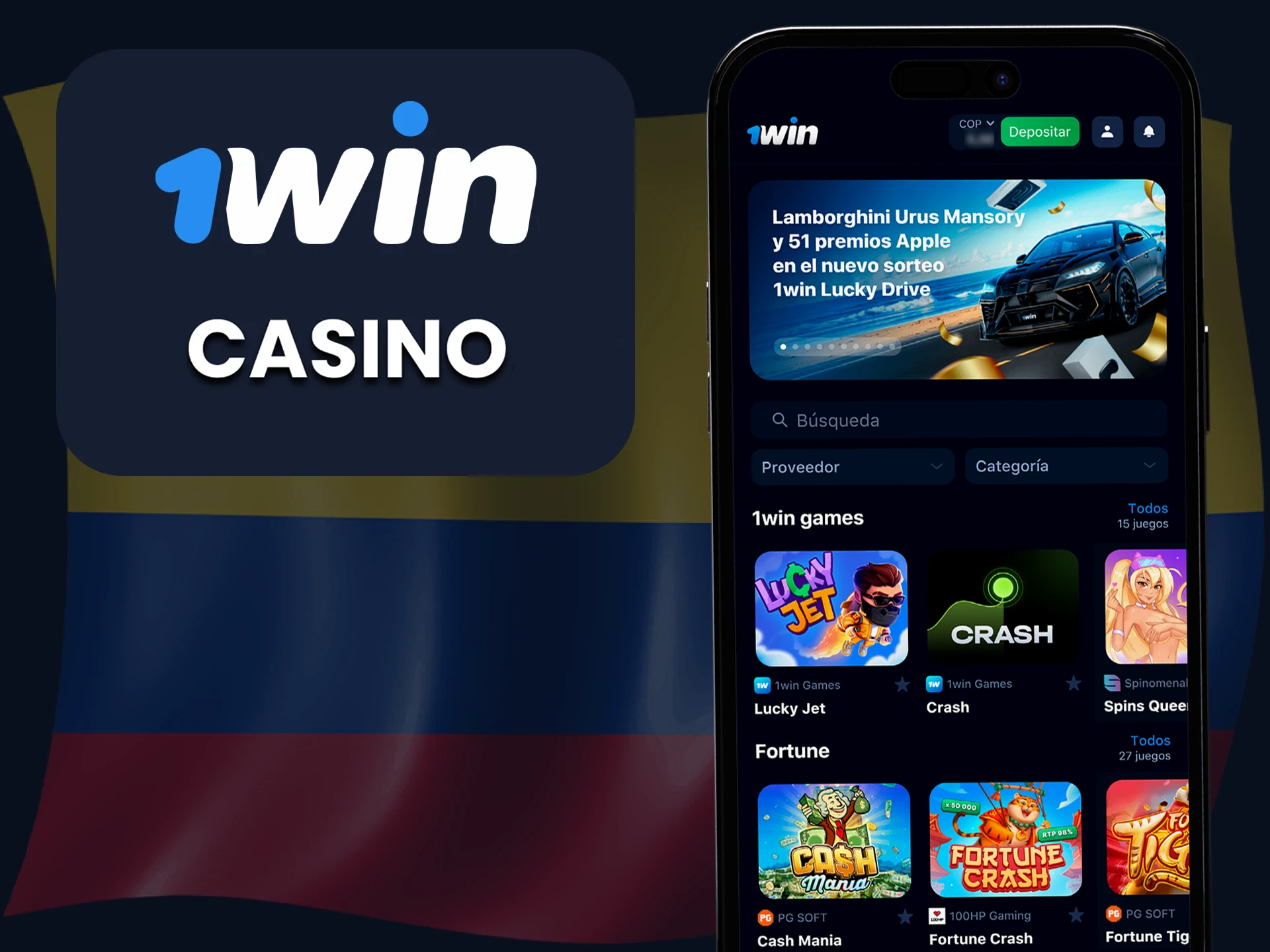 Puedes jugar a juegos de casino con la 1Win app.