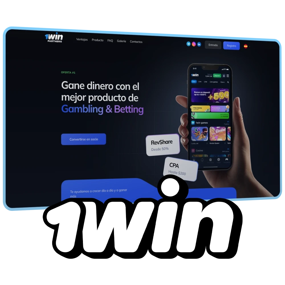 Únase al programa de afiliados 1Win y reciba un 40% de reembolso.