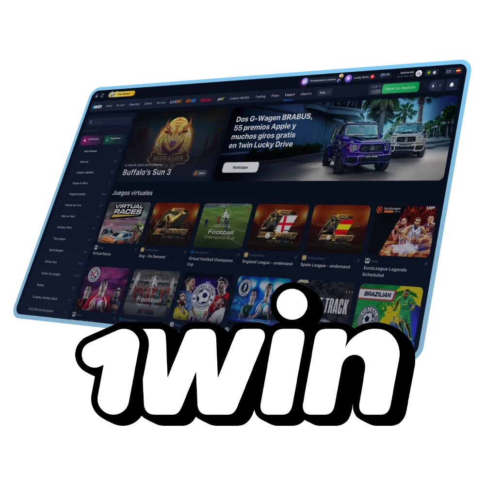 Pruebe la aplicación para PC 1Win para Windows y MacOS para juegos de casino y apuestas.