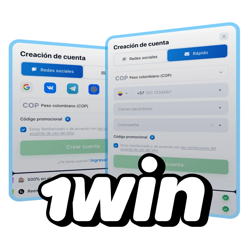 Entérate de todo sobre el proceso de registro de 1Win en Colombia.