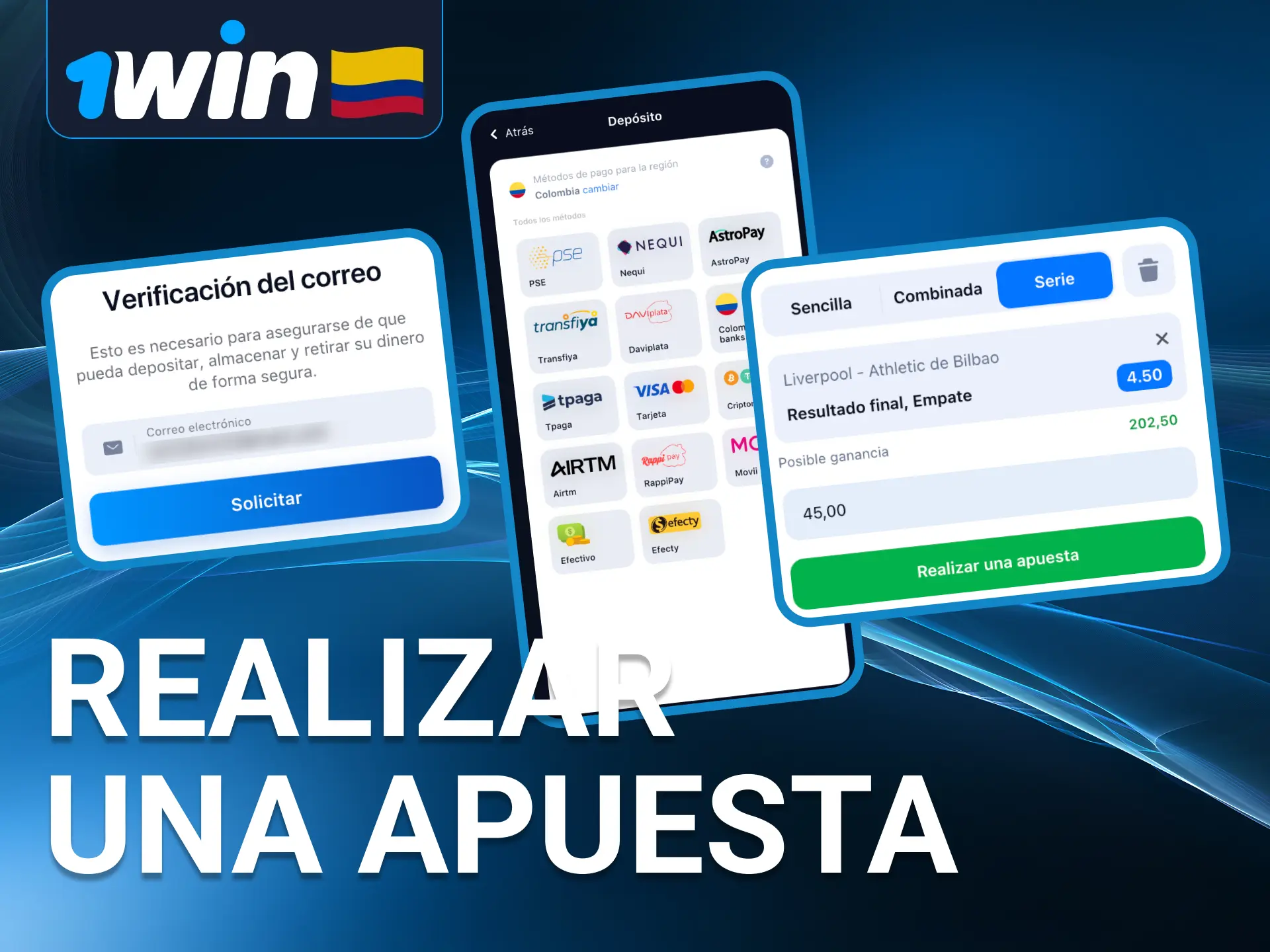 Descarga la app de 1Win, crea tu cuenta y empieza a apostar en minutos.