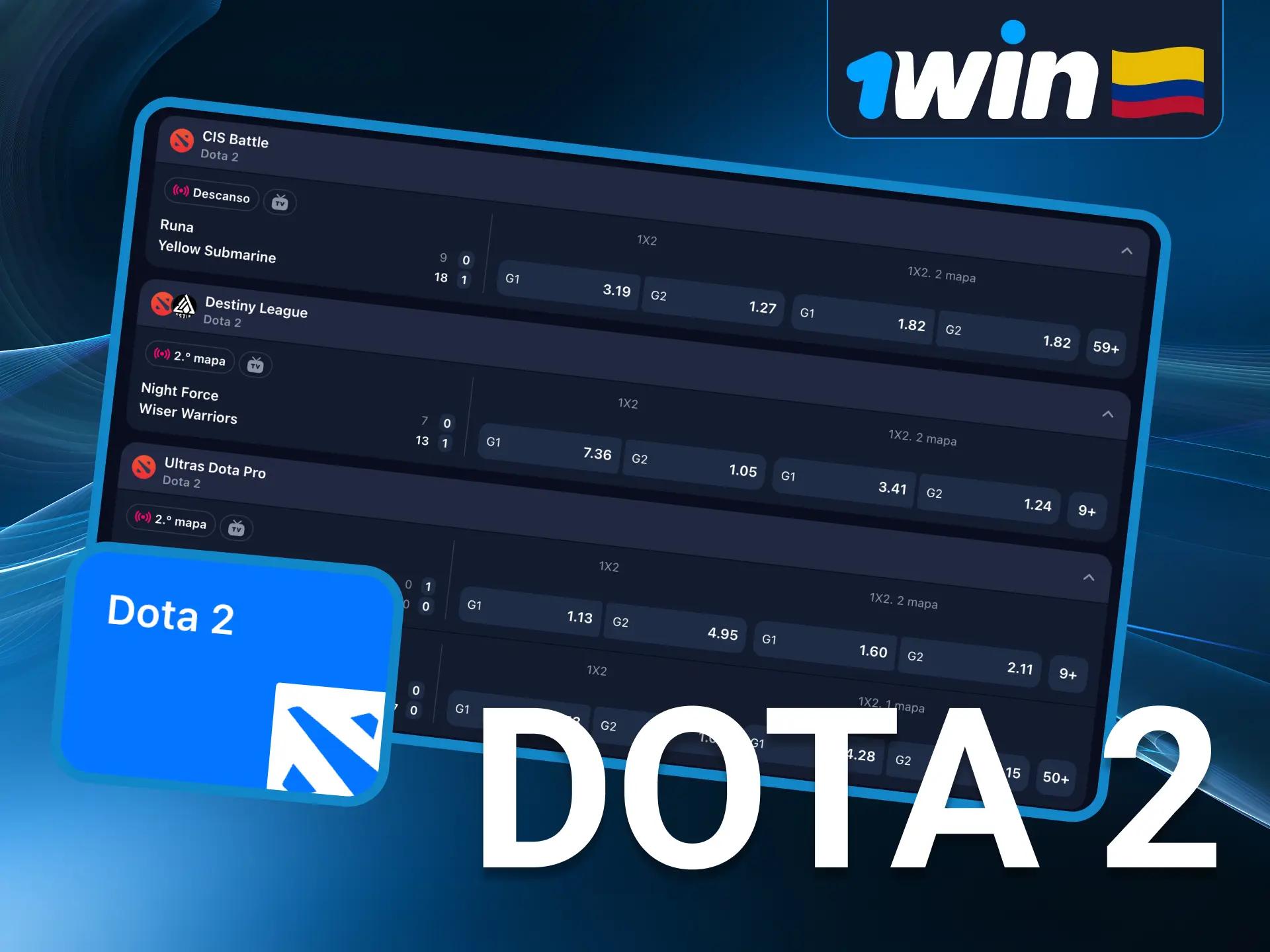 Apuesta en los torneos de Dota 2 en 1Win y experimenta la intensidad de cada batalla MOBA.