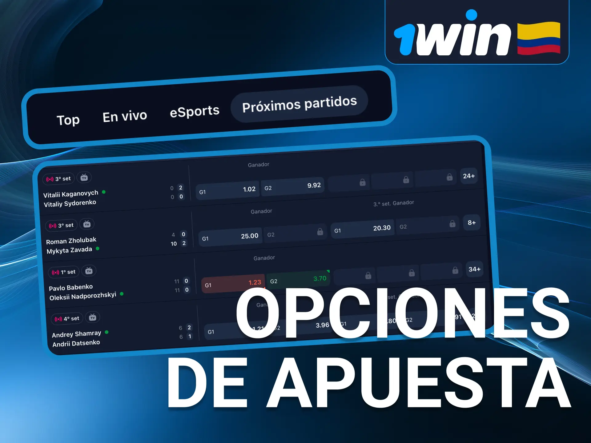 Explora las apuestas Prematch de 1Win y elige el resultado antes de que empiece el partido.