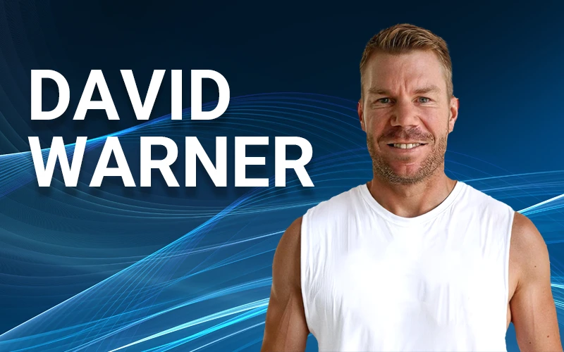 El bateador David Warner es el embajador de 1win.