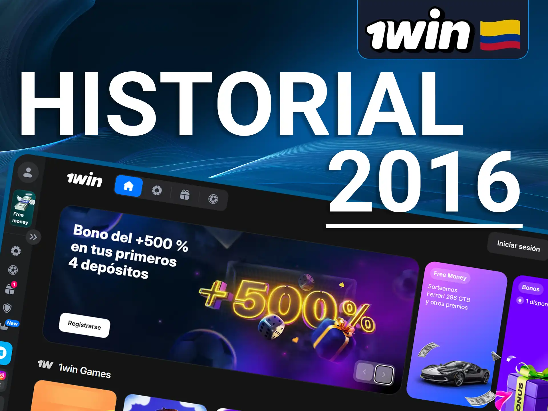 La historia del crecimiento y desarrollo de 1Win comienza en 2016.