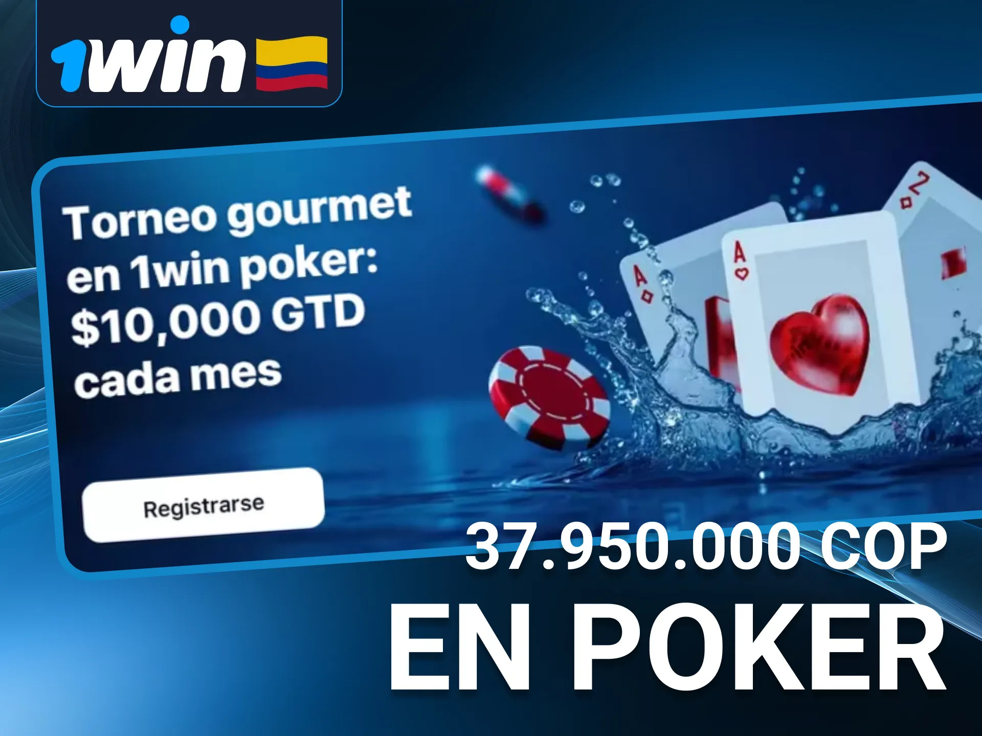 Póker Festival Mensual de 1Win con un gran premio garantizado.