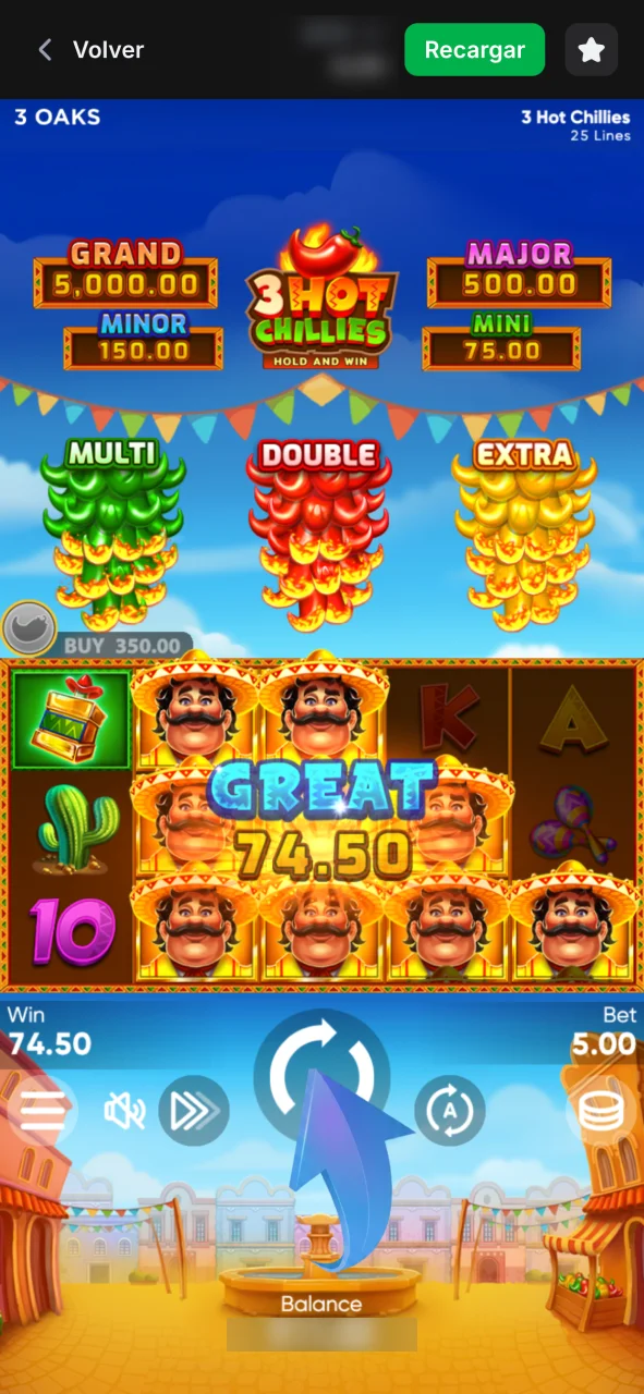 Elige un juego en casino 1win, fija tu apuesta y empieza a jugar con dinero real.